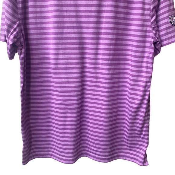 Nike Dri Fit Purple Striped With Collar Polo Style Shirt Size Large - Picture 6 of 8